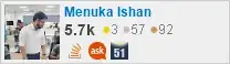 profile for Menuka Ishan on Stack Exchange, a network of free, community-driven Q&A sites
