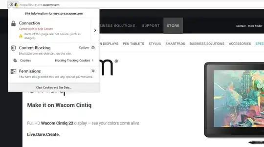 Firefox reporting that the connection is not secure