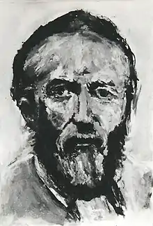 "Theodor Storm", 1980 drawing, pastel chalk on paper, 30 × 21&nbsp;cm