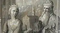 Saint Eberard and his wife Gisela abbess of Cysoing
