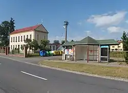 Bus stop and municipal office