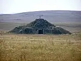 Reconstructed burial mound