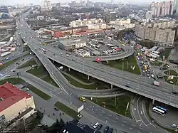 Demiivska Square (formerly Moskovska Square) with a bus station (northward view)