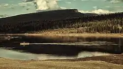 Domashny Island in the Kuta River in Ust-Kutsky District