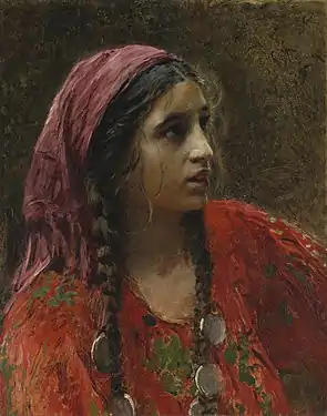 Romani girl by Konstantin Makovsky