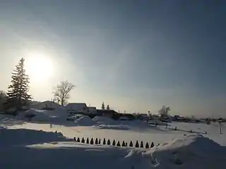 Cold sunny day in Zudilovo