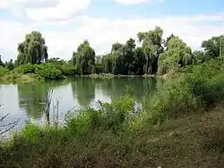 A lake near the selo of Oktyabrskoye in Maysky District