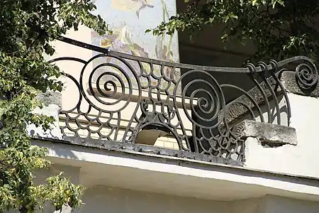 Balcony decoration on south facade