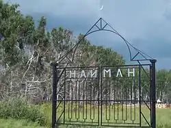 Country cemetery in the village of Naiman, Sherbakulsky District