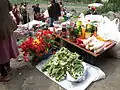 Wild mountain sorrel, poppies and other items of tribute sold on Mount Ara to the pilgrims of Tsaghkevank (Kuys Varvara) 40 days after Resurrection Day (Easter). Sorrel is often braided in this fashion in Armenia and Artsakh and can be dried for extended use