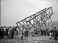 Pre-constructed watch tower installed, 1 April 1937
