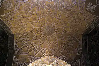 A ceiling inside the Āmeri House.