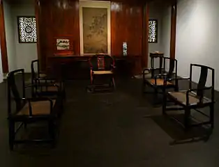 Ming Dynasty style furniture and room arrangement