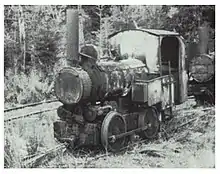 Abandoned 0-4-0T Gibbons & Harris loco No 3 at Bell Hill