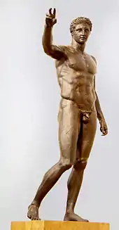 Attributed to Euphranor: Paris or Perseus.  Atikythera shipwreck, ca. 340–330 BC. National Archaeological Museum, Athens.