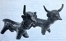 Arsenical bronze ox figurines from Bytyń, Poland, 4th mill. BC.