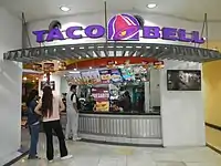 A Taco Bell food stall in the Food Express