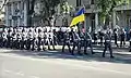 Ukrainian troops drawn from the Odessa Military Academy during the 2016 parade.