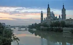 The Ebro River in the City of Zaragoza