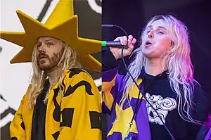 Dylan Brady (left) and Laura Les in 2022