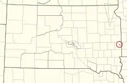 Location of Flandreau Santee Sioux Reservation