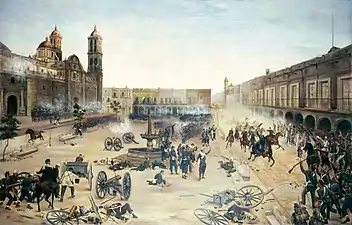 2 de abril de 1867. Entrada del general Porfirio Díaz a Puebla, 1902, by Francisco de Paula Mendoza.