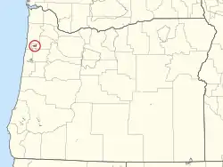 Location of Grand Ronde Community within Oregon