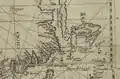 1599 estimation of Japan from the Wright-Molyneux map by Wright