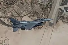 F-16 flies over Edwards AFB, California