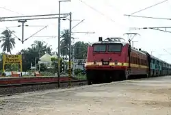 Prashanti Express crossing Pithapuram station