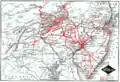 Reading Railroad system map, 1923