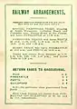 Back page showing Railway Arrangements.