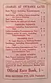 Back page showing charges at the entrance gates.
