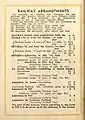 Back cover showing railway arrangements and charges at the entrance gates.