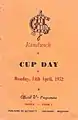 1952 Sydney Cup racebook front cover.