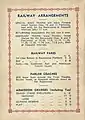 Back cover showing Railway & Entrance charges.