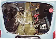 1960 Renault 4CV longitudinally-mounted rear engine (750&nbsp;cc)
