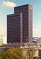 Former Commerzbank head office tower&nbsp;[de] at Neue Mainzer Strasse 32-36 in Frankfurt, designed by architect Richard Heil, upon completion in 1974: 128 