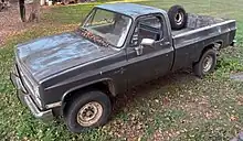 A picture of a moderately well-used Chevrolet Rounded-Line style truck