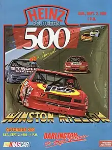 1989 Southern 500 program cover