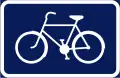 Recommended route for pedal cycles and mopeds