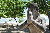 Namaste statue in Bali, Indonesia