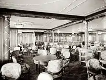 The à la carte restaurant on B Deck (pictured here on sister ship RMS Olympic), run as a concession by Italian-born chef Gaspare Gatti