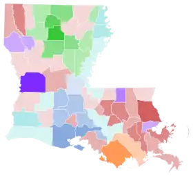 First round results by parish