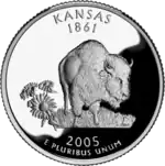Kansas quarter dollar coin