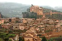 View of Alquézar with the collegiate church on top