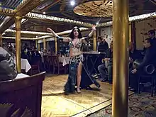 Traditional belly dancer on a Cairo Nile River cruise