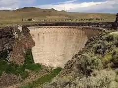 Salmon Falls Creek Dam viewed from the west