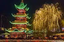 The Chinese Tower at night