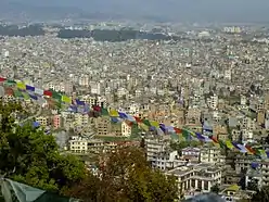 Urban expansion in Kathmandu, 2015.